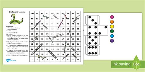 Snakes and Ladders Board Game (Chutes and Ladders), Rules .